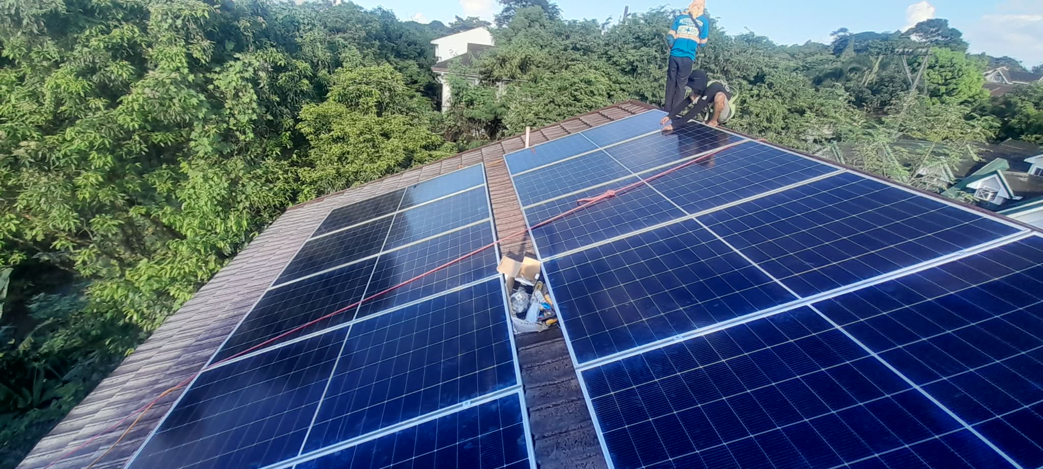 Large residential solar installation